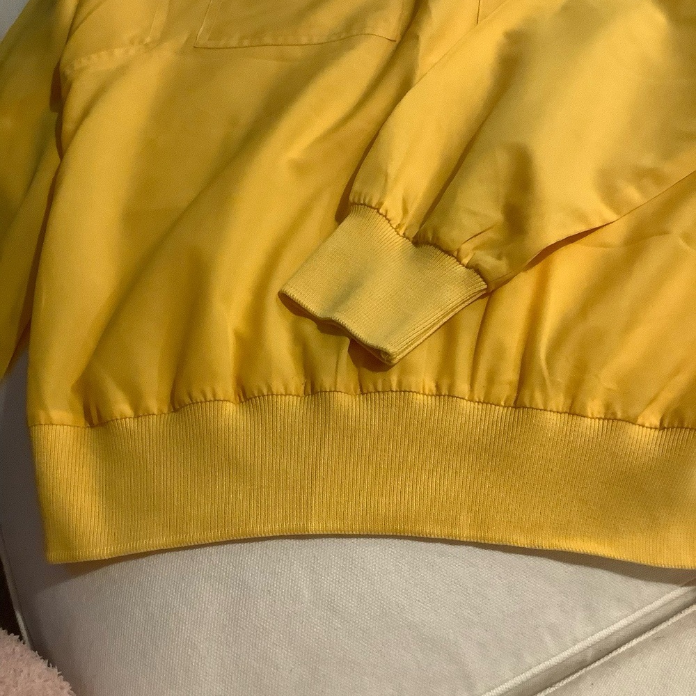 Vintage Diane Von Furstenberg Woman Yellow Long Sleeve Polo Sz 6 Pockets Preppy - Picture 4 of 6